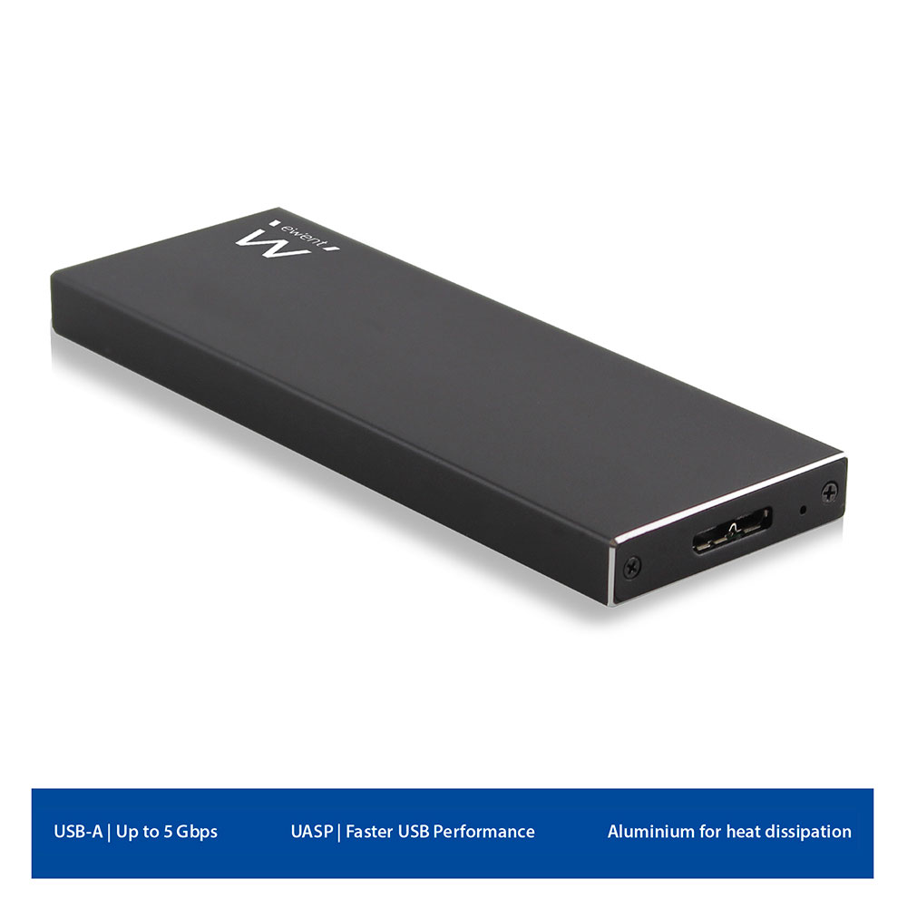 Portable USB 3.1 Gen1 (USB 3.0) M.2 SATA SSD Enclosure