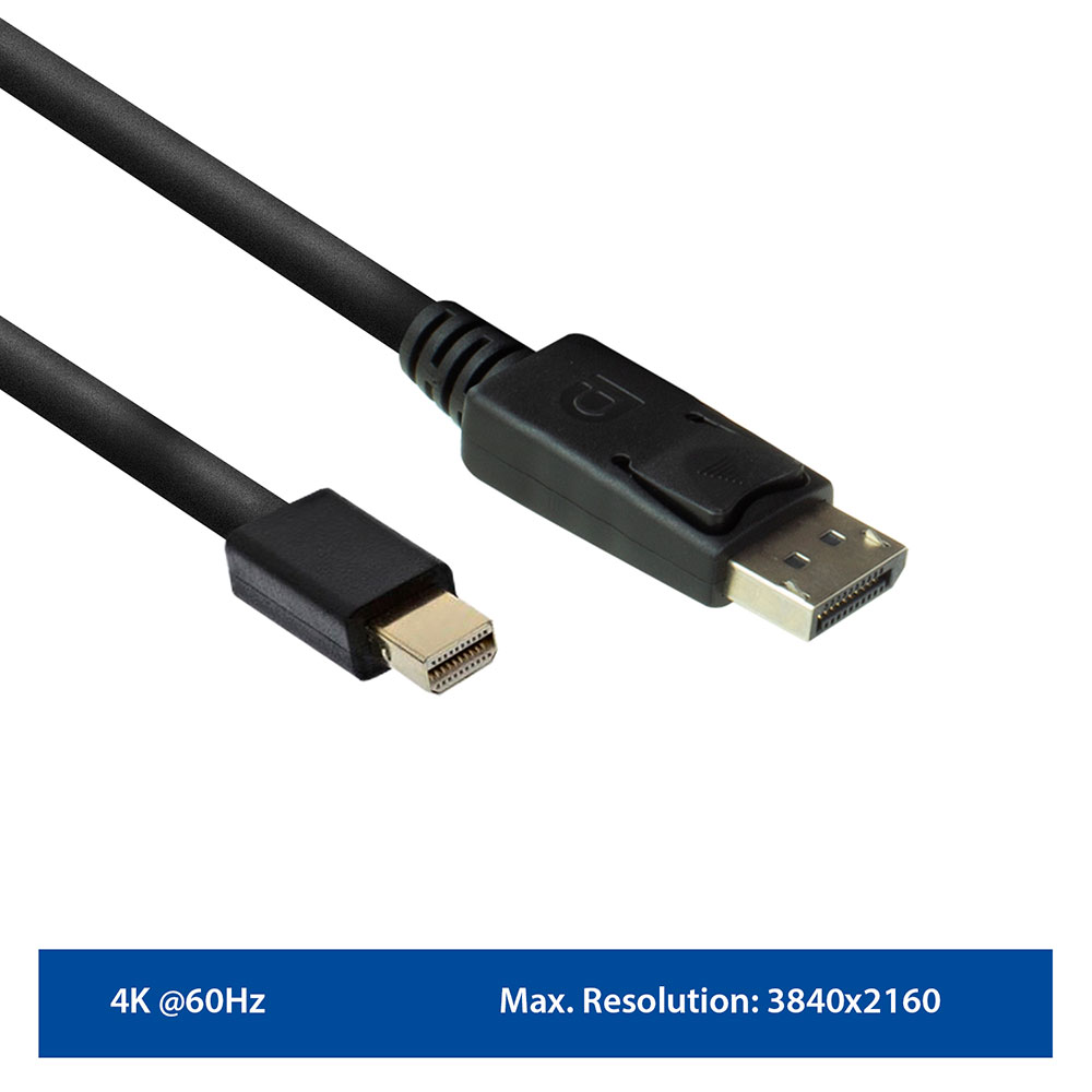 Mini DisplayPort to DisplayPort adapter cable, 2 m