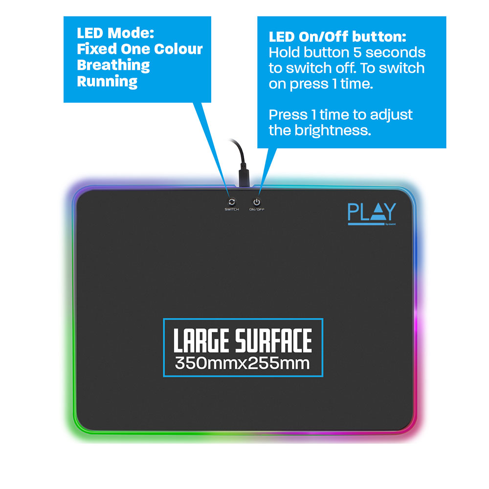 Play Gaming Mousepad with RGB illumination