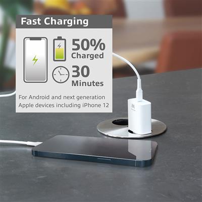 Compact USB-C Charger 20W for fast charging