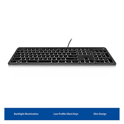Wired Keyboard with backlight illumination (US layout)