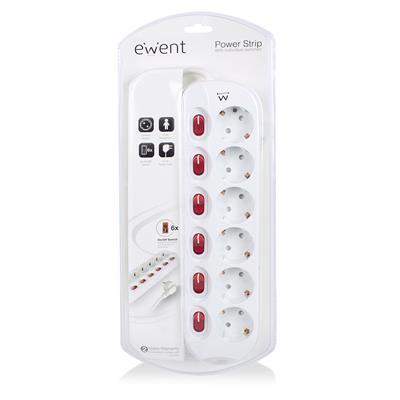 Power Strip 6x outlets with individual switches
