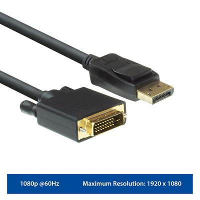 DisplayPort to DVI adapter cable, 1.8m