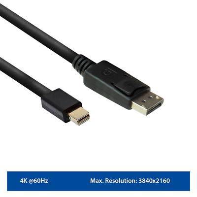 Mini DisplayPort to DisplayPort adapter cable, 2 m