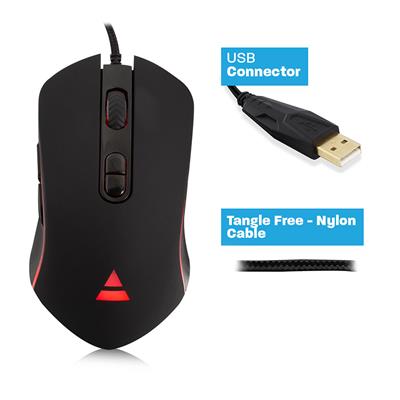Play Gaming Mouse with RGB illumination and 1200-2400-3200-4800 DPI