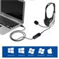 USB stereo headset with microphone and volume control