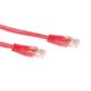 Red 7 meter U/UTP CAT5E CCA patch cable with RJ45 connectors